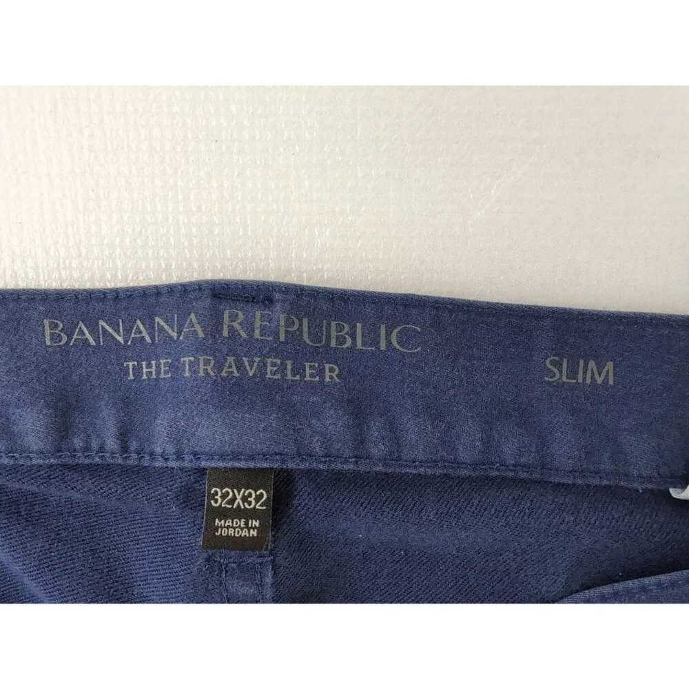 Banana Republic The Traveler Jeans Men 32 Blue Slim Fit 5 Pocket Stretch‎ Casual